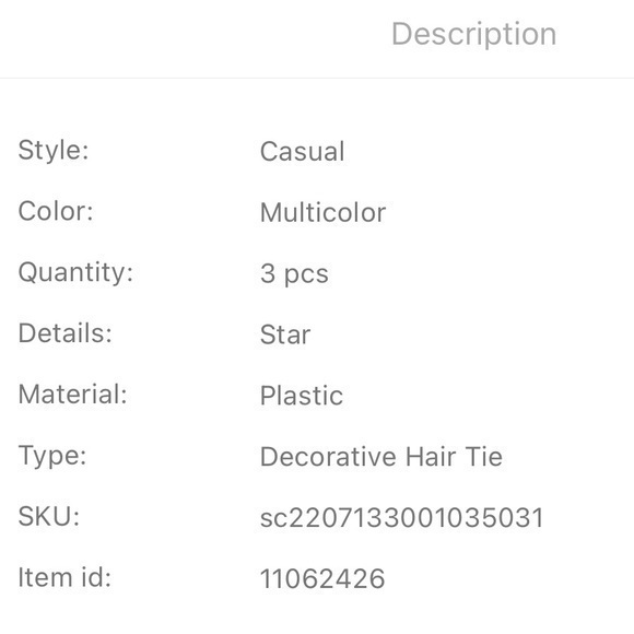 Geometric Glam Hair Tie Set of 3 – Triangle, Square & Star Accents in Gold Frame - Picture 4 of 5